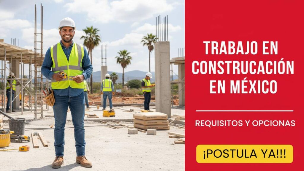 Trabajo en construcción en México: requisitos y opciones